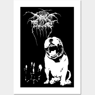 Dark Bulldog Throne // Black Metal Punk Design Posters and Art